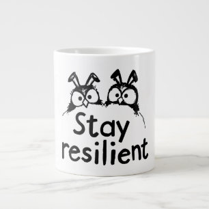 Caneca De Café Grande Permaneça Resiliente