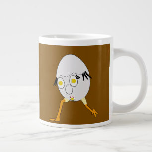 Caneca De Café Grande Personagem de Ovo Excêntrico RG & RA Design Fofo