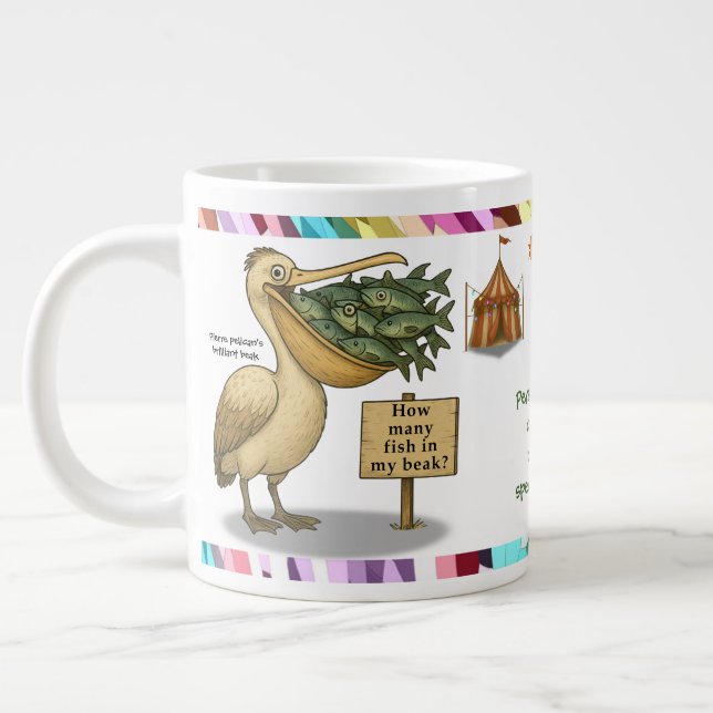 Caneca De Café Grande Personalise: Pierre pelican's brilliant beak (Esquerda)