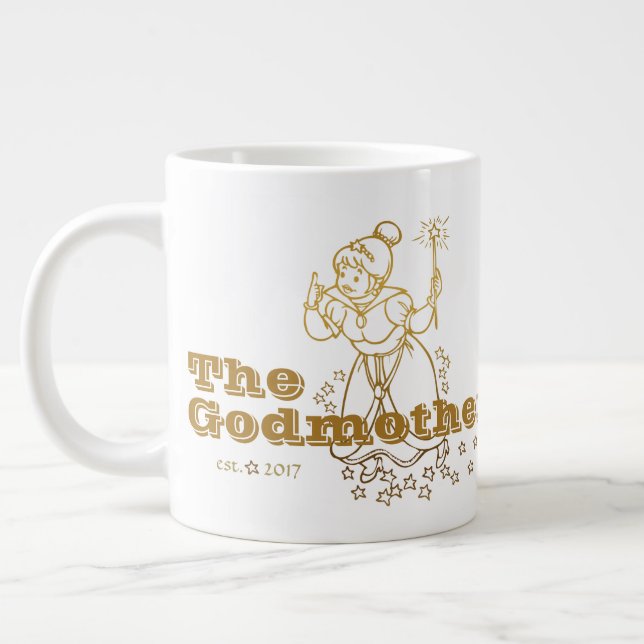 Caneca De Café Grande Personalizada Dourada A Madrinha (Esquerda)