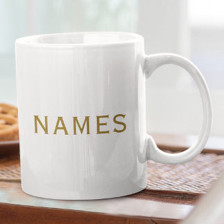 Caneca De Café Grande Personalizado Com Sobrenome ou Apelido Neles