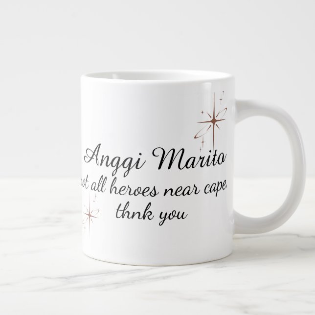 Caneca De Café Grande Personalizado Obrigado Herdando Mug de Trabalhador (Direita)