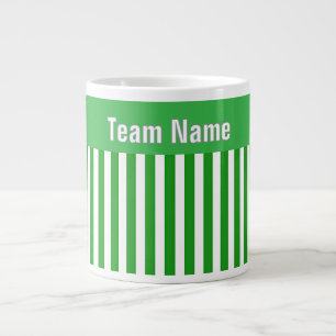 Caneca De Café Grande Personalizar as faixas brancas do nome da EQUIPE