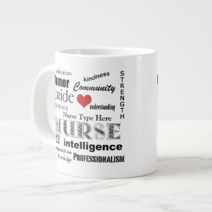 Caneca De Café Grande Personalizar Atributos de Ordenação de Enfermeir