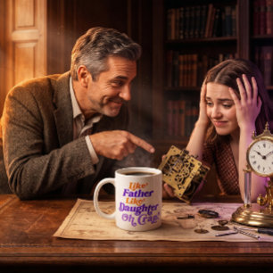 Caneca De Café Grande Personalizar Foto Pai e Filha Engraçado