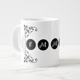 Caneca De Café Grande personalizar o nome de 5 letras para presentes e e