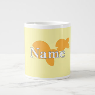 Caneca De Café Grande Personalizar Peixe Amarelo
