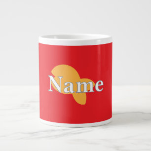 Caneca De Café Grande Personalizar Peixe Vermelho