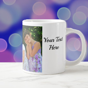 Caneca De Café Grande Personalizar Texto Personalizado Crianças Fotograf