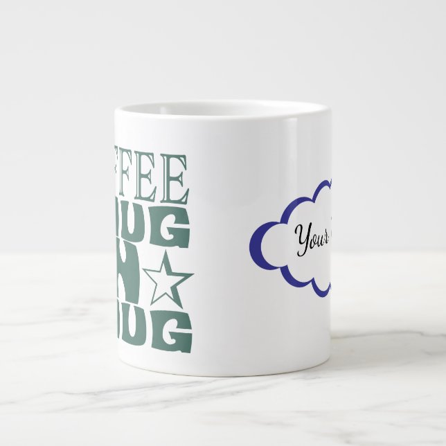Caneca De Café Grande Personalizável (Ilustrações Controladas por SVG) N (Frente)