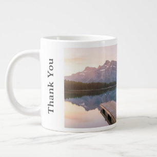 Caneca De Café Grande Personalize Paisagem Natural do Lago da Montanha d