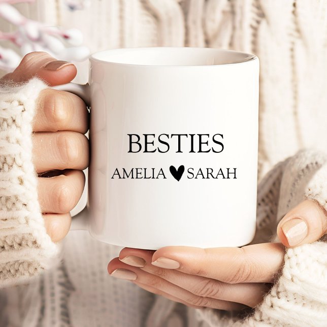 Caneca De Café Grande Personalized Besties Coffee Mug Best Friend Gift (Criador carregado)