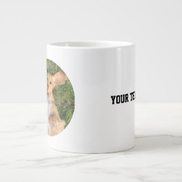 Caneca De Café Grande Personalized Dog Photo with Text | Custom Gift