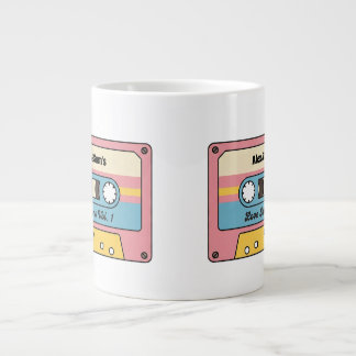 Caneca De Café Grande Personalized Love Jams Cassette Tape – Custom Name