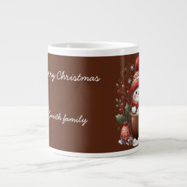 Caneca De Café Grande Personalized Snowman Mug - Custom Name Gift
