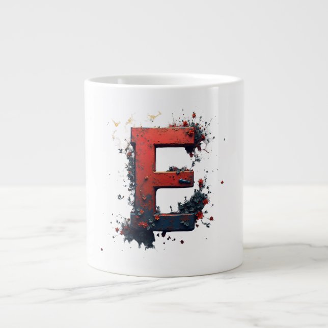 Caneca De Café Grande Personalized Sports Fan Monogram Custom Initial  (Frente)