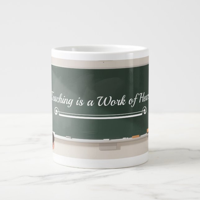 Caneca De Café Grande Personalized Teacher Gift | Proud Teacher Design  (Frente)
