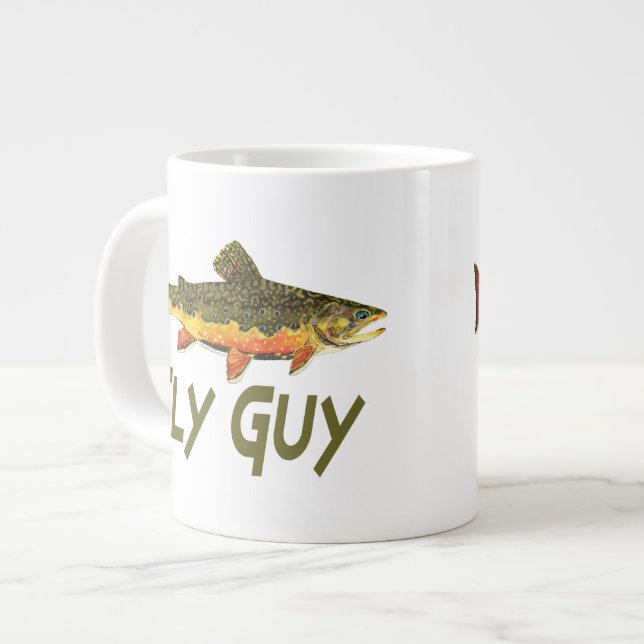 Caneca De Café Grande Pescador de Voo (Frente Esquerda)