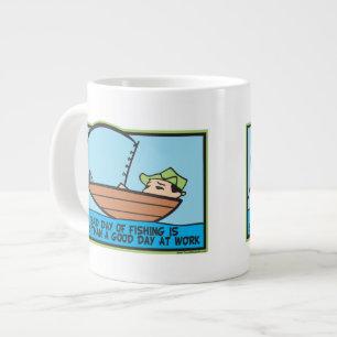Caneca De Café Grande Pescador Engraçado