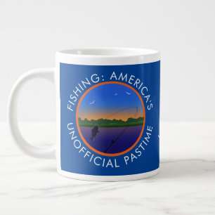 Caneca De Café Grande Pescar o tempo não oficial da América