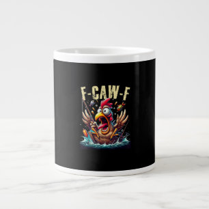 Caneca De Café Grande Pescaria F-Caw-F Galinha Grita Piada Humor