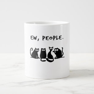 Caneca De Café Grande Pessoas Nojentas Gatos Pretos Divertidos Meow