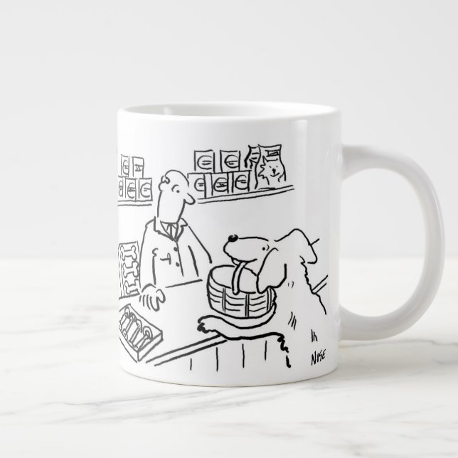 Caneca De Café Grande Pet Comprar Worker Dog Comprando (Direita)