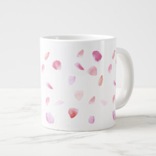 Caneca De Café Grande Petais Rosa românticos