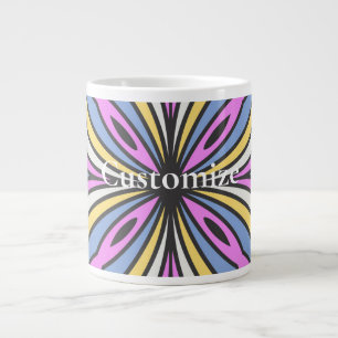Caneca De Café Grande Pétalas de Flor Coloridas Thunder_Cove