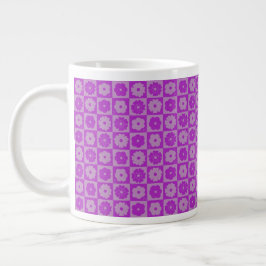 Caneca De Café Grande Pétalas em Silêncio 01. Padrão Floral.