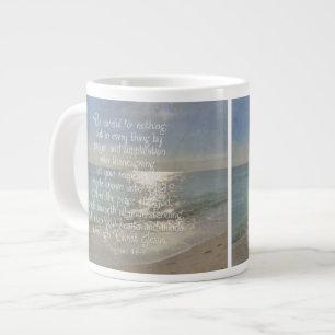 Caneca De Café Grande Philippians 4:13 Peace Bíblia Verse Beach Christia