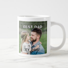 Caneca De Café Grande PhotoPop Melhor Pai Por Par Foto Personalizada Ten