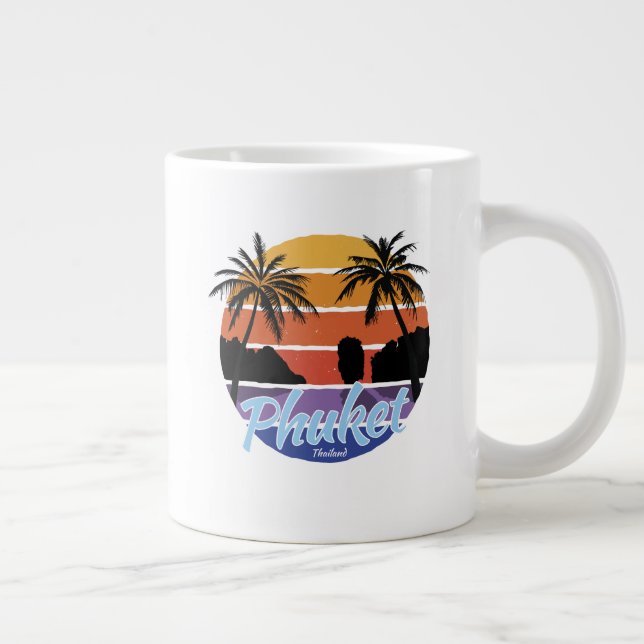 Caneca De Café Grande Phuket Mugs, Phuket Tailândia (Direita)