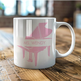 Caneca De Café Grande Piano Personalizado