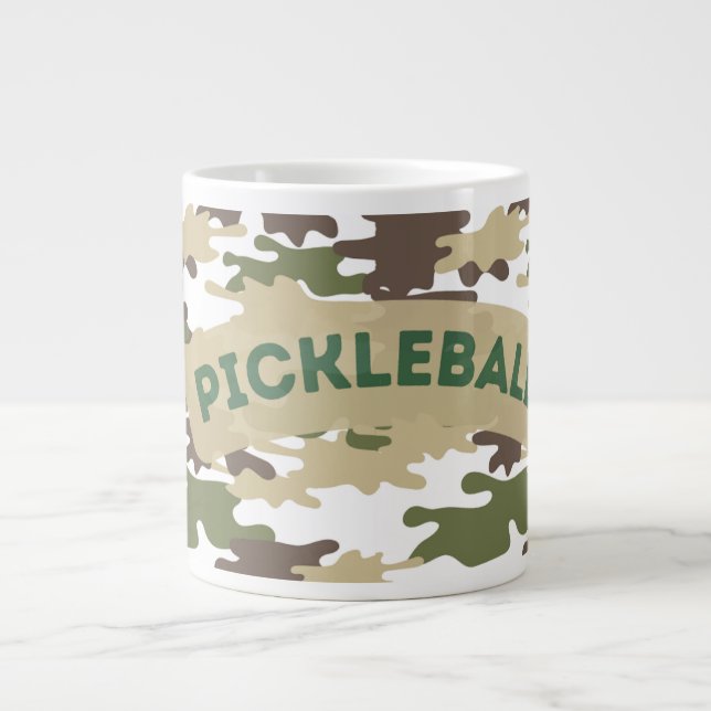 Caneca De Café Grande Pickleball Camo (Frente)