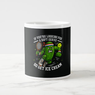 Caneca De Café Grande Picles Engraçados Jogando Pickleball