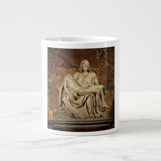 Caneca De Café Grande Pieta de Michelangelo (Frente)