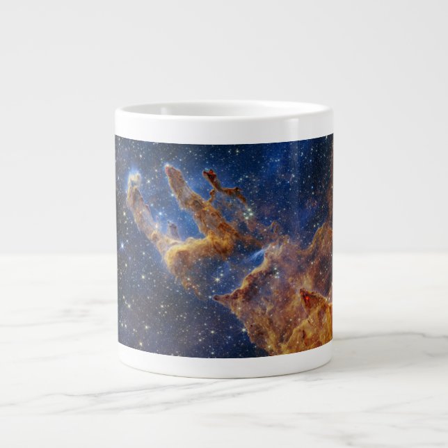 Caneca De Café Grande Pilares da Criação do Telescópio Web da Nebulosa d (Frente)