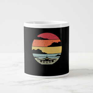 Caneca De Café Grande Piloto De Estilo De Avião Vintage Abrange Present