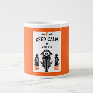 Caneca De Café Grande Piloto de Motocicleta Clássica Britânica