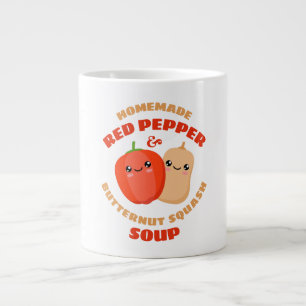 Caneca De Café Grande Pimenta Vermelha Homemada e Sopa de Boca-Cola
