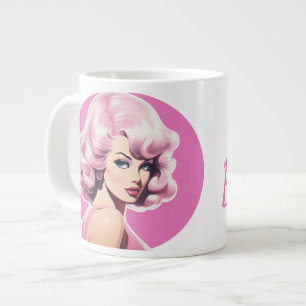 Caneca De Café Grande Pin-up inspirado na Barbie