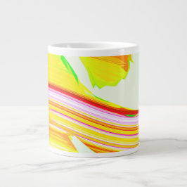 Caneca De Café Grande Pincel arco-íris