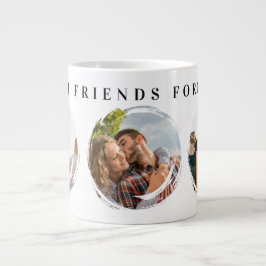 Caneca De Café Grande Pincel de Colagem de Fotografias dos Melhores Amig