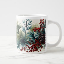 Pine Cones e Berries 20oz Mug para Coff