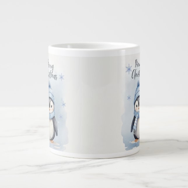 Caneca De Café Grande "Pinguim Bonito" (Frente)