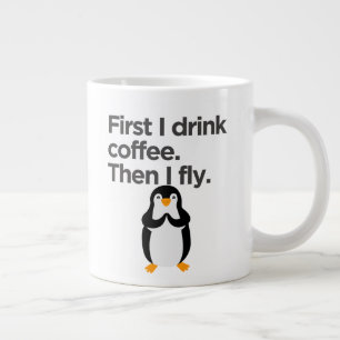 Caneca De Café Grande Pinguim Café Mug