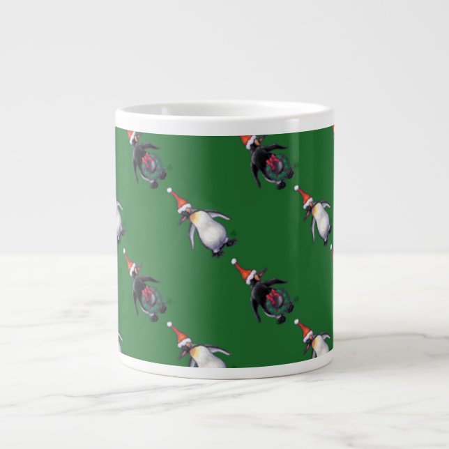 Caneca De Café Grande Pinguim Natal (Frente)