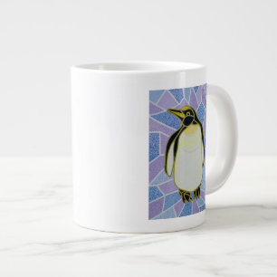 Caneca De Café Grande Pinguim no vitral