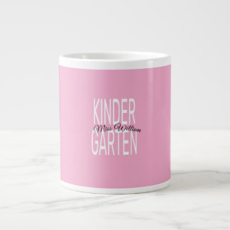 Caneca De Café Grande Pink Kindergarten Miss William Custom Teacher Fabr